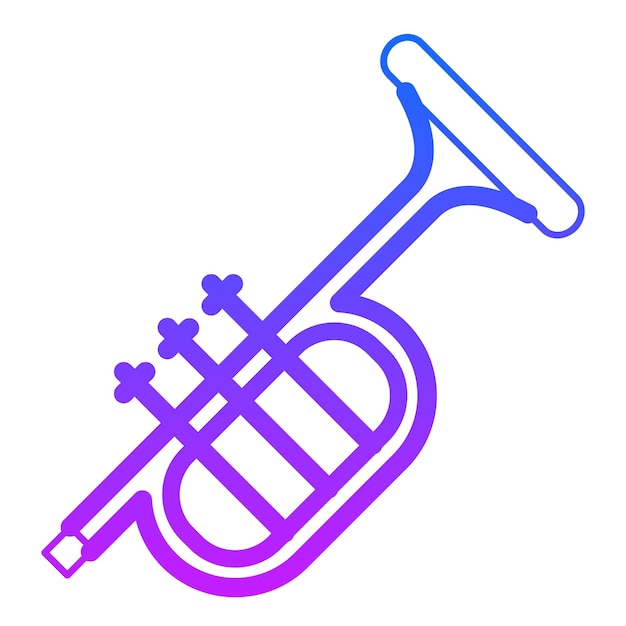 Ilustración vectorial de la trompeta