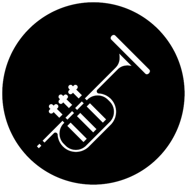 Ilustración vectorial de la trompeta