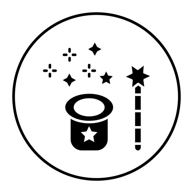 Ilustración vectorial de trucos mágicos