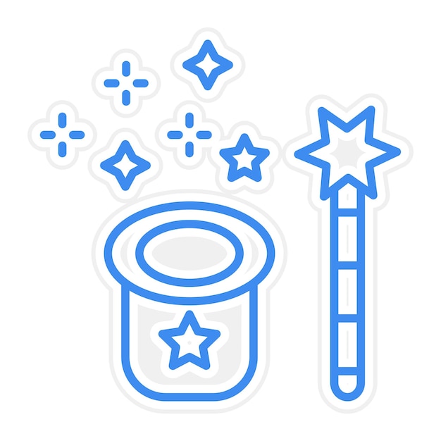 Ilustración vectorial de trucos mágicos
