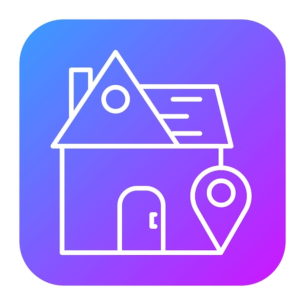 Ilustración vectorial de la ubicación de la casa