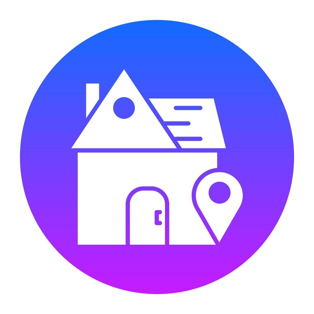 Ilustración vectorial de la ubicación de la casa
