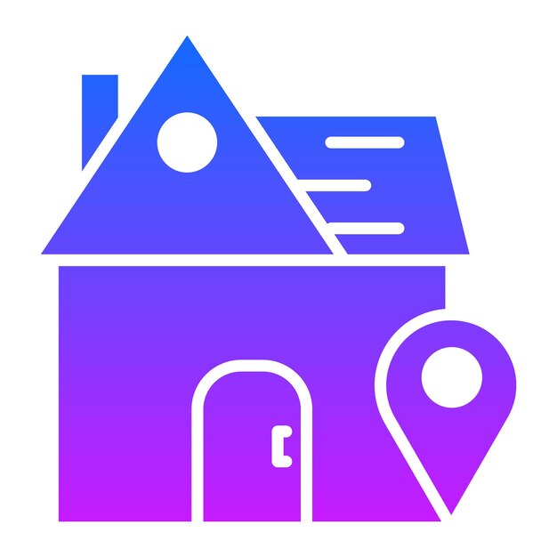 Ilustración vectorial de la ubicación de la casa
