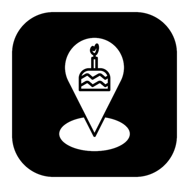 Ilustración vectorial de la ubicación del cumpleaños