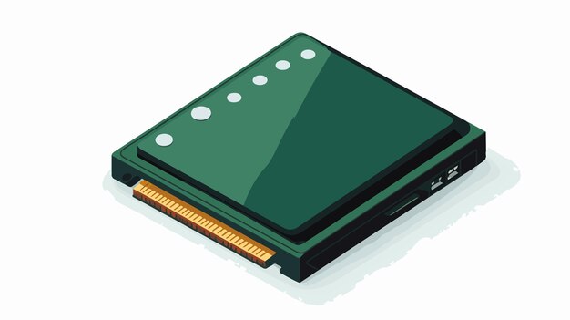 Ilustración vectorial de unidades SSD de estado sólido profesionales aisladas
