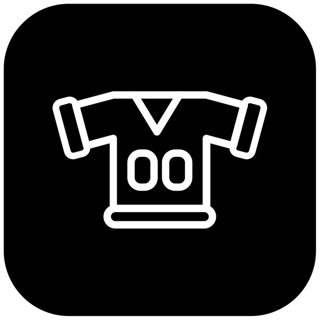 Ilustración vectorial uniforme de rugby