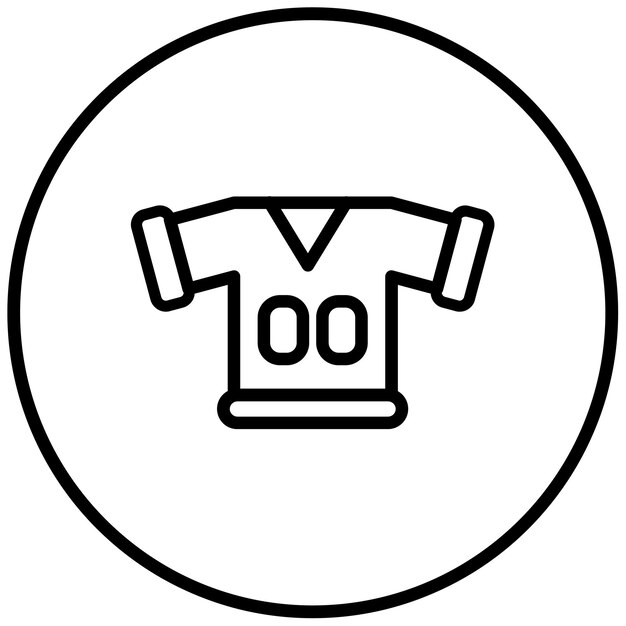 Ilustración vectorial uniforme de rugby