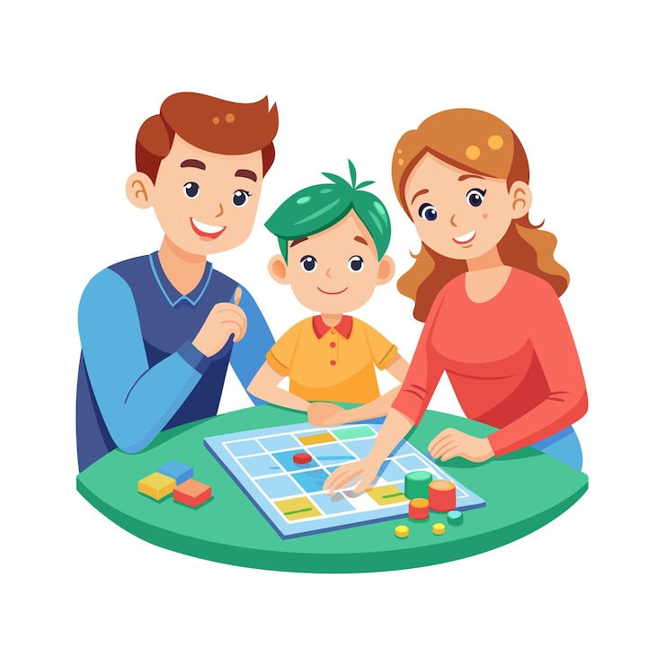 Vector ilustración vectorial de la unión familiar y la paternidad