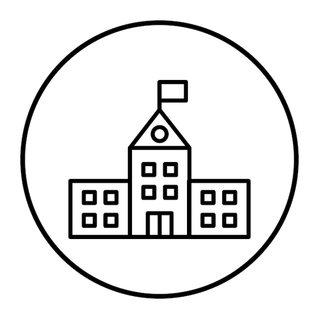 Ilustración vectorial de la universidad