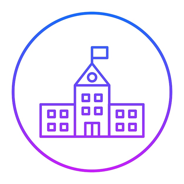 Ilustración vectorial de la universidad