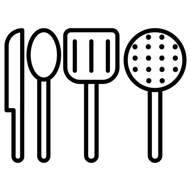Ilustración vectorial de utensilios de cocina