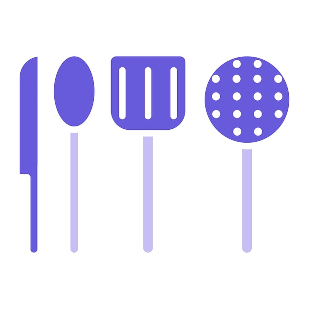 Vector ilustración vectorial de utensilios de cocina