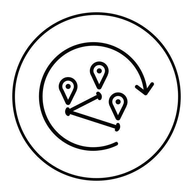Ilustración vectorial de varios destinos