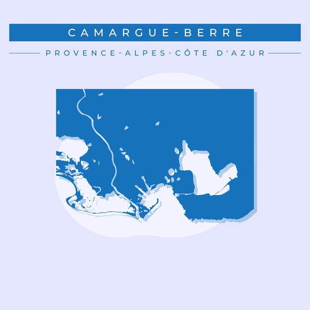 Vector ilustración vectorial del vector de camargueberre mapa de francia