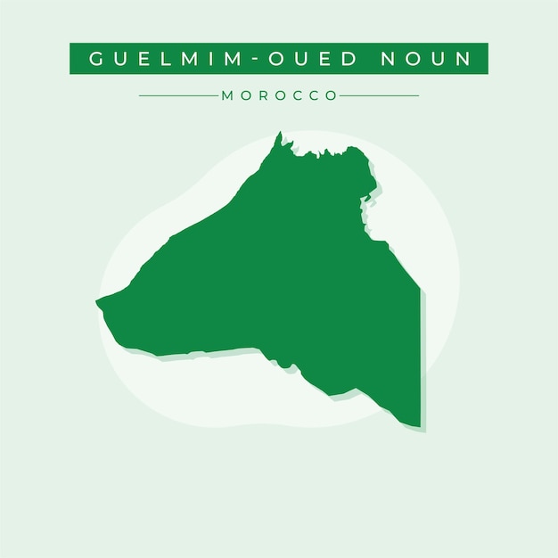 Vector ilustración vectorial del vector de guelmimoued nombre mapa de marruecos