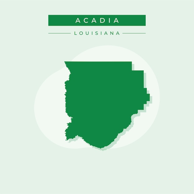 Ilustración vectorial del vector del mapa de Acadia en Luisiana