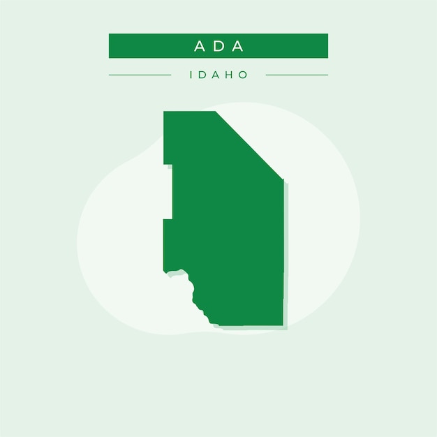 Ilustración vectorial del vector del mapa de Ada en el estado de Idaho