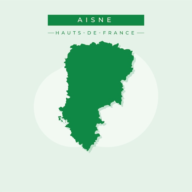 Ilustración vectorial del vector del mapa de Aisne Francia