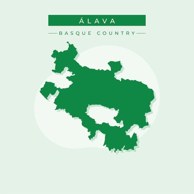 Ilustración vectorial del vector del mapa de Alava España