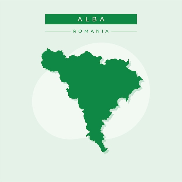 Ilustración vectorial del vector del mapa de Alba Rumania