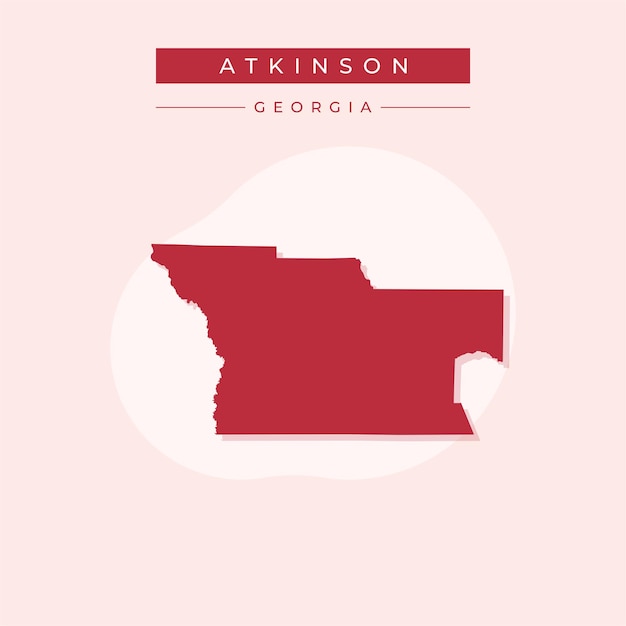 Ilustración vectorial del vector del mapa de Atkinson en Georgia