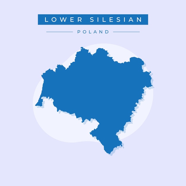 Ilustración vectorial del vector del mapa de Baja Silesia de Polonia