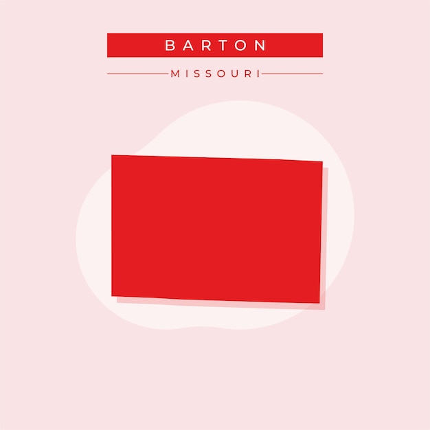 Ilustración vectorial del vector del mapa de Barton en el estado de Missouri