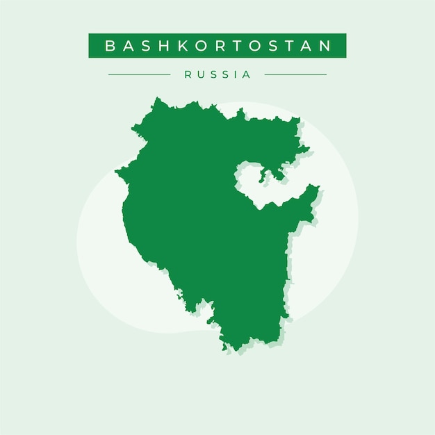 Ilustración vectorial del vector del mapa de Bashkortostán de Rusia