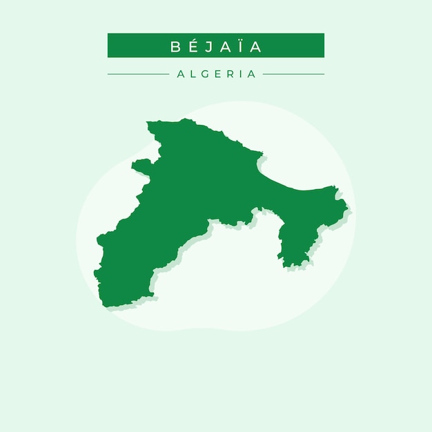 Ilustración vectorial del vector del mapa de Bejaia de África