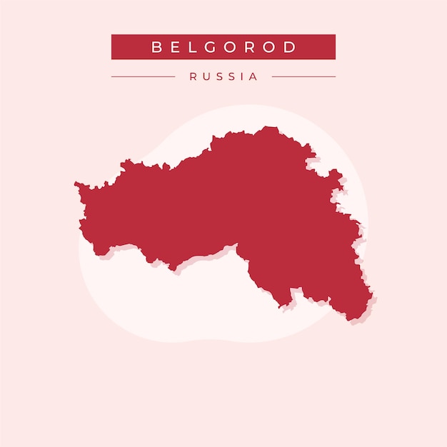 Ilustración vectorial del vector del mapa de Belgorod de Rusia