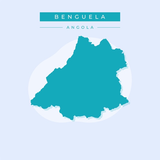 Ilustración vectorial del vector del mapa de Benguela de África