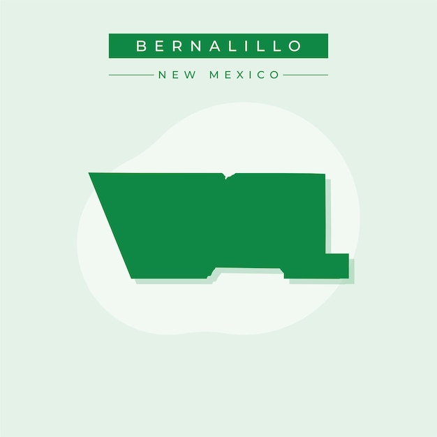 Ilustración vectorial del vector del mapa de Bernalillo en Nuevo México