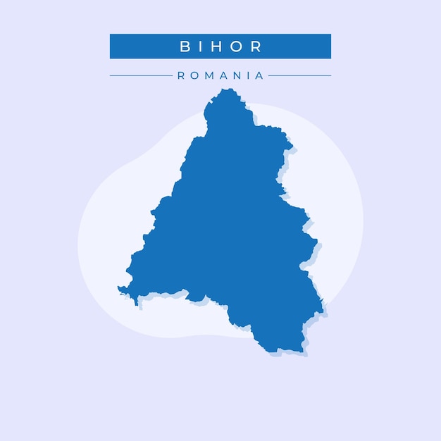 Ilustración vectorial del vector del mapa de Bihor Rumania