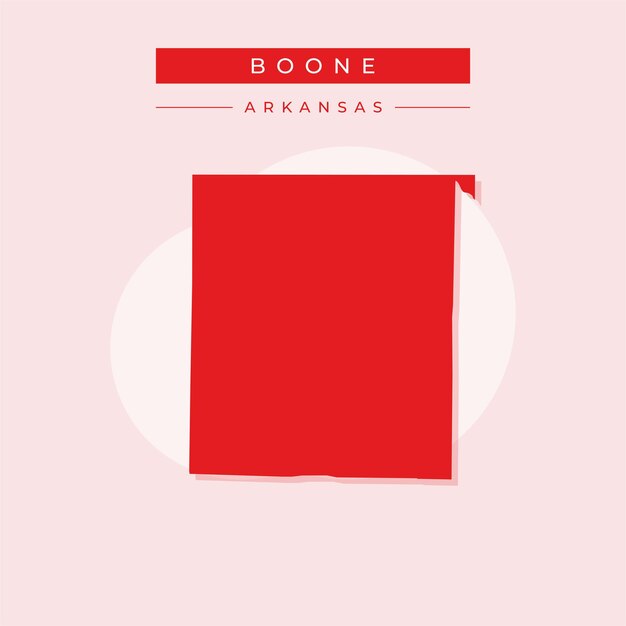 Ilustración vectorial del vector del mapa de Boone en Arkansas