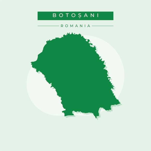 Ilustración vectorial del vector del mapa de Botosani Rumania