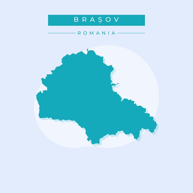 Ilustración vectorial del vector del mapa de Brasov de Rumania