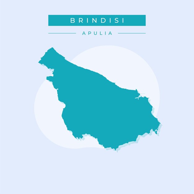 Ilustración vectorial del vector del mapa de Brindisi en Italia