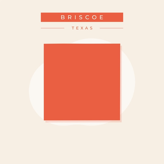 Ilustración vectorial del vector del mapa de Briscoe en Texas