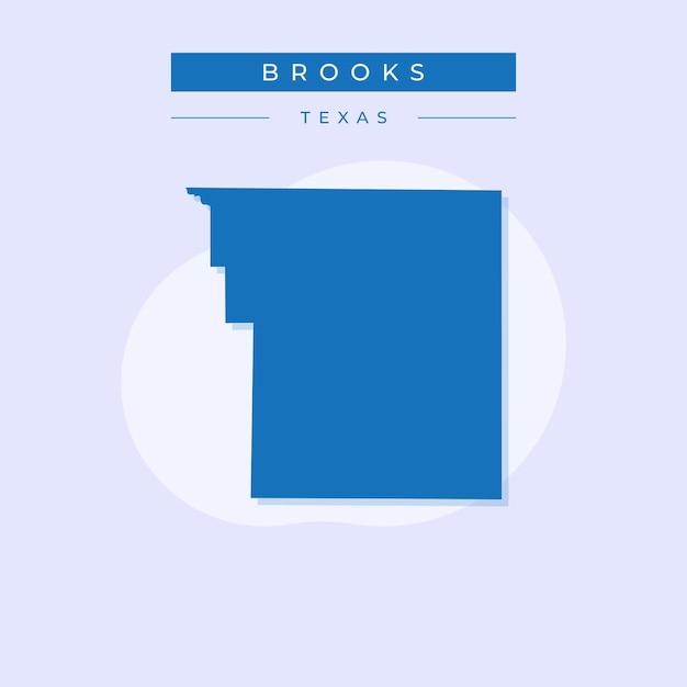 Ilustración vectorial del vector del mapa de Brooks en Texas
