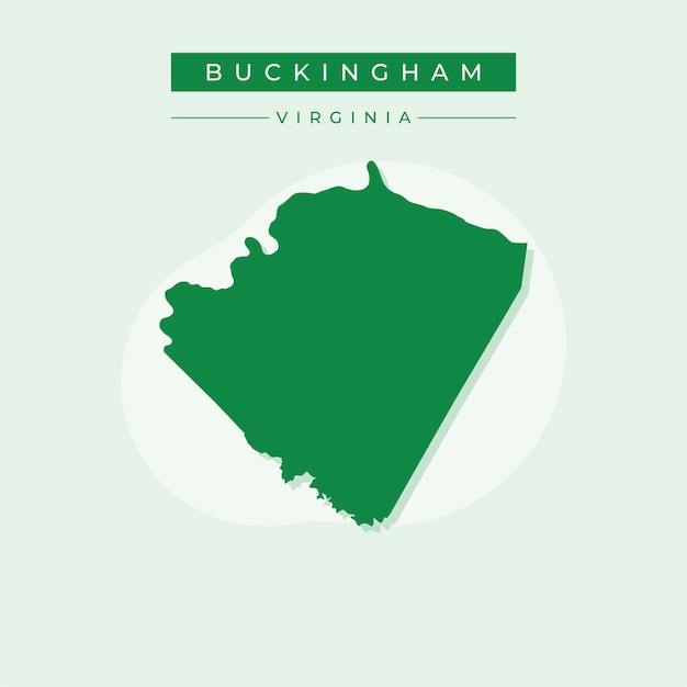 Ilustración vectorial del vector del mapa de Buckingham en Virginia