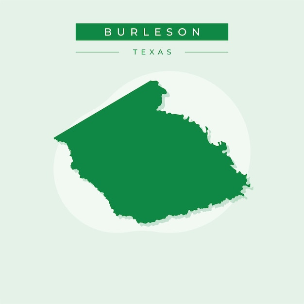 Ilustración vectorial del vector del mapa de Burleson en Texas
