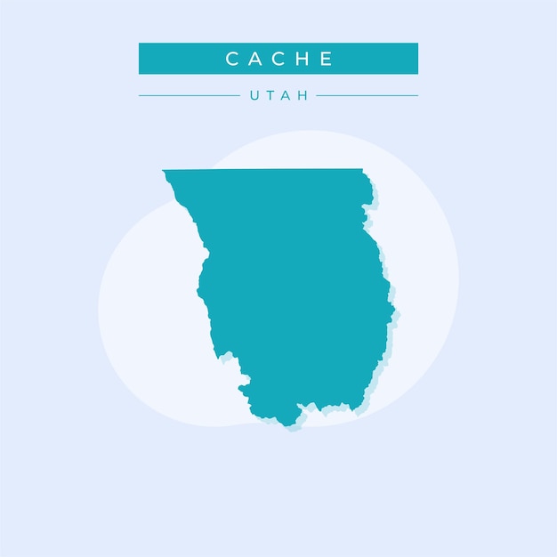 Ilustración vectorial del vector del mapa de caché de Utah