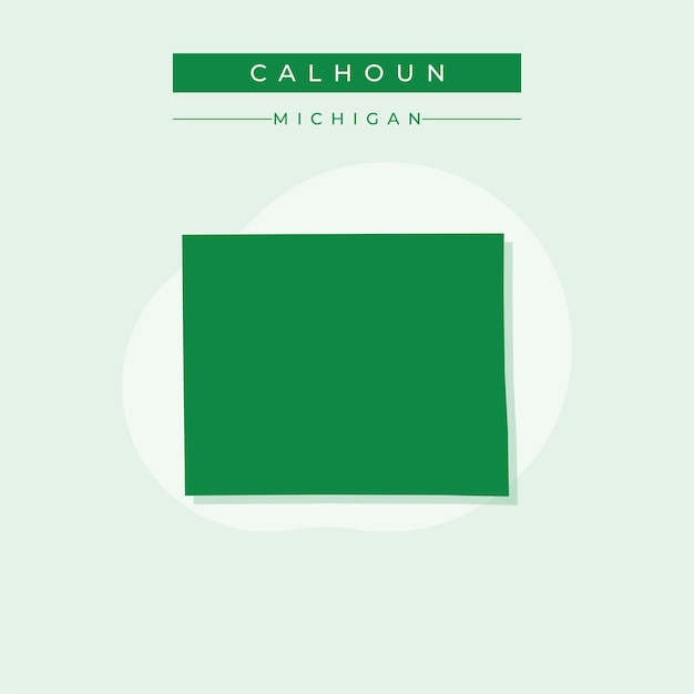 Ilustración vectorial del vector del mapa de Calhoun en Michigan