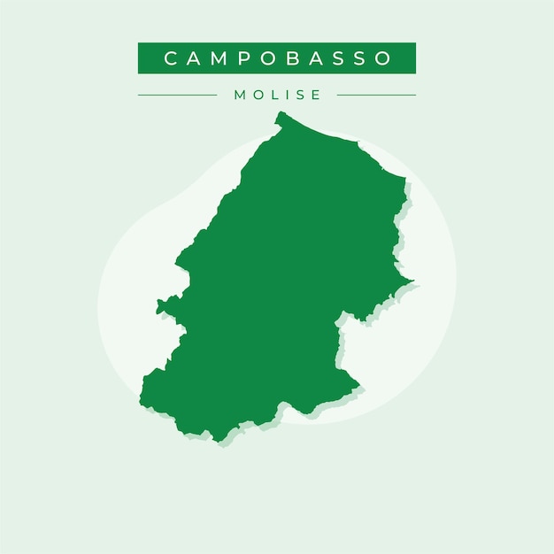 Ilustración vectorial del vector del mapa de Campobasso en Italia