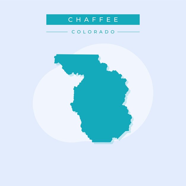 Ilustración vectorial del vector del mapa de Chaffee en Colorado