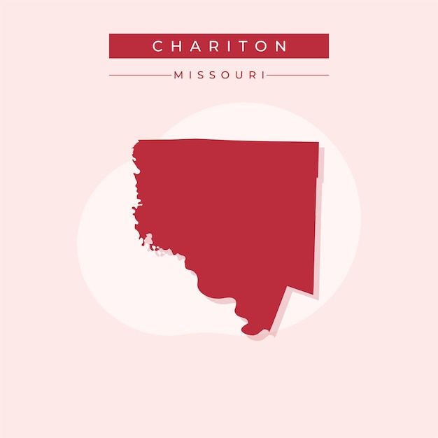 Ilustración vectorial del vector del mapa de Chariton en el estado de Missouri