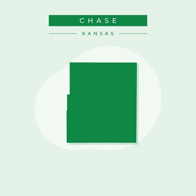 Ilustración vectorial del vector del mapa de Chase en Kansas