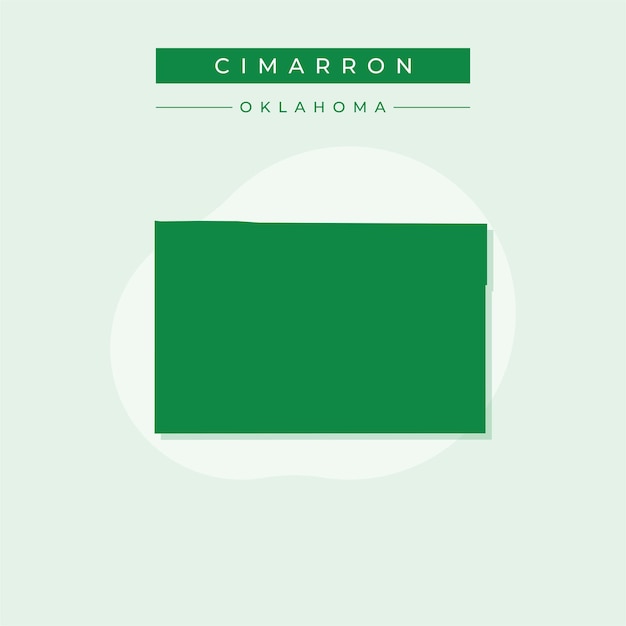 Ilustración vectorial del vector del mapa de Cimarron en Oklahoma