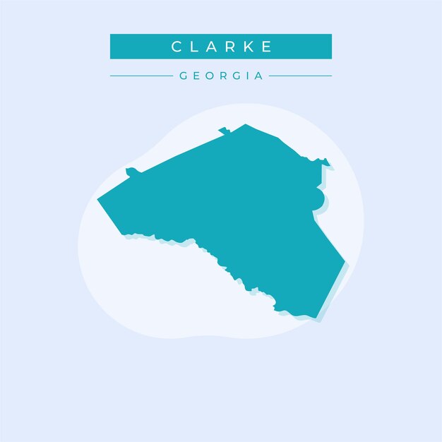 Ilustración vectorial del vector del mapa de Clarke en Georgia