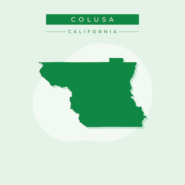 Ilustración vectorial del vector del mapa de Colusa en California